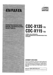 Aiwa CDC-X135 Operating instructions