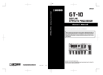 Boss GT-10 Owner`s manual