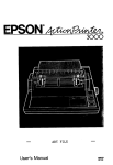 Epson ActionPrinter 3000 - ActionPrinter-3000 Impact Printer User`s manual