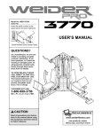 Weider WESY37530 User`s manual