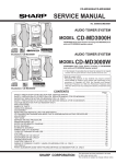 Sharp CD-MD3000W Service manual