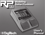 DigiTech RP 150 User`s manual