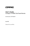 Compaq TFT8030 User`s guide