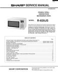 Sharp R-820JS - Foot Grill 2 Convection Microwave Service manual