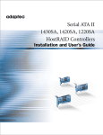 Adaptec 1430SA - RAID Controller User`s guide