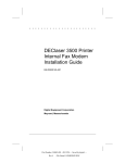 Digital DEClaser 3500 Installation guide