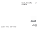 Extron electronics ECP 1000 User`s manual