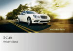 Mercedes-Benz 2009 E-Class Operator`s manual