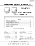 Sharp 27J-S100 Service manual