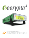 MCDI Decrypta3 User manual