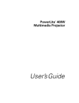 Epson V11H281020 - PowerLite 400W WXGA LCD Projector User`s guide