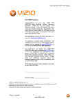Vizio VP50 HDTV20A User manual