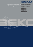 Beko CF540W Instruction manual