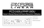 Audiovox PCD160U Owner`s manual