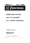 Emerson MS9923TT Owner`s manual