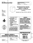 Dometic A 803 K Operating instructions