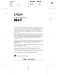 Epson LQ 670 - B/W Dot-matrix Printer Operating instructions