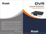 ZMODO DVR-H9106UVD-SV User manual