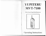 Yupiteru MVT-7100 Operating instructions