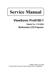 ViewSonic Pro8100 Service manual