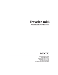 MOTU Traveler-mk3 User guide