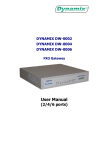 Dynamix DW 2 FXO User manual