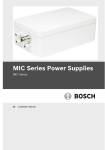 Bosch MIC IP PSU Installation manual