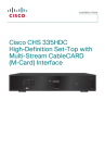 Cisco CHS 335HDC Installation guide