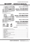 Sharp CD-BK260V Service manual