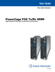 Extron electronics PowerCage FOX Tx/Rx AV User guide