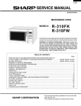 Sharp R-310FW Service manual