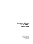 Ascend MultiVoice Gateway User`s guide