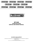 Blodgett MT1828 Series Repair manual