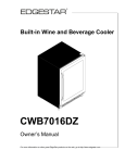 EdgeStar CWB7016DZ Owner`s manual