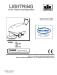 Windsor Lightning Battery Burnisher 10027110 Operating instructions