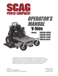 Scag Power Equipment SVR52V-730FX Operator`s manual