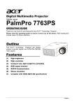 Acer PalmPro 7763PS Specifications