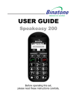 Binatone Speakeasy 200 User guide