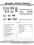 Sharp HT-X1 Service manual