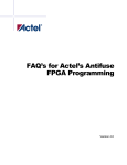 FAQ`s for Actel`s Antifuse FPGA Programming
