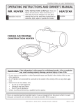 Mr. Heater HS35FA Operating instructions