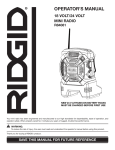 RIDGID R84081 Operator`s manual