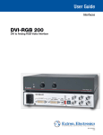 Extron electronics DVI-RGB 200 User guide