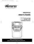 Memorex MKS5622 User`s guide
