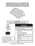 Monessen Hearth GSTF36 Operating instructions