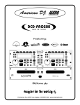 American DJ DCD-PRO500 User manual