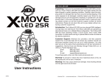 American DJ X-move LED plus Instruction manual