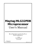 Maytag MLG32PDB User`s manual