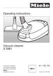 Miele S5981 Operating instructions