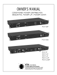 ETA Systems PD11SP Owner`s manual